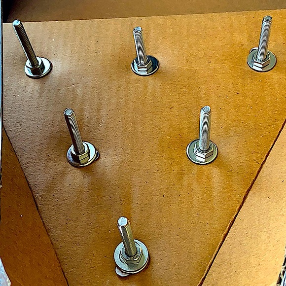 APHORISM DRAWER KNOBS WHITE BLACK FLORAL SILVER SET OF 6 - Picture 5 of 5